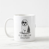 Mug Cool Vieux Chien à mouton anglais (Grey 1) Mignonn (Gauche)