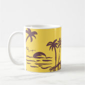 Mug Cool Vintage Jaune Tropical Beach Croquis (Gauche)