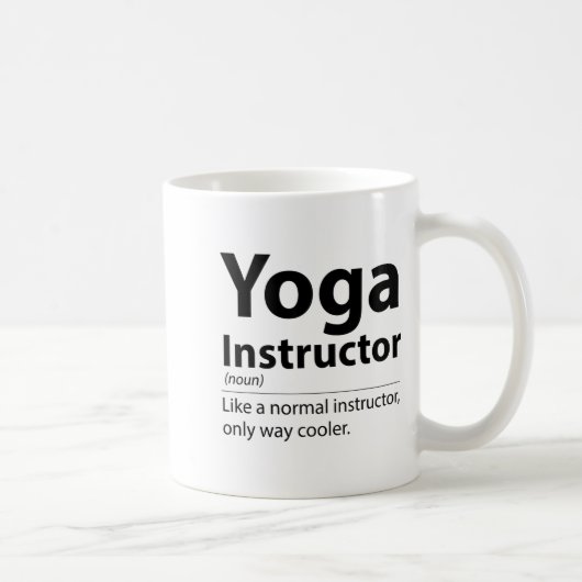 Mug Cool Yoga Instructor Definition Funny Yoga Lover  (Droite)