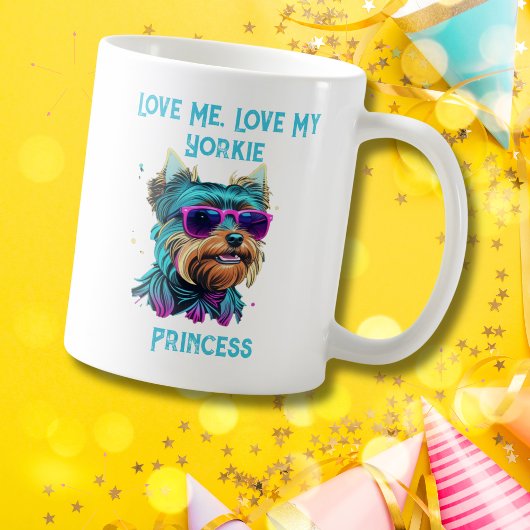 Mug Cool Yorkie Chien avec lunettes de soleil