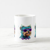 Mug Cool Yorkie Chien avec lunettes de soleil (Centre)