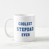 Mug Coolest Stepdad Jamais Typographie Fête des pères  (Gauche)