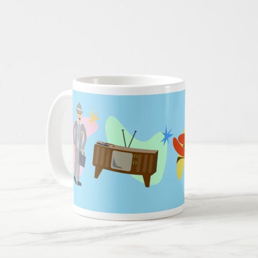 Mug Coolsville Retro Swanky 60 caractères Motif (Devant gauche)