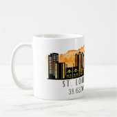 Mug Coordinates de St. Louis Skyline (Gauche)