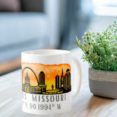 Mug Coordinates de St. Louis Skyline