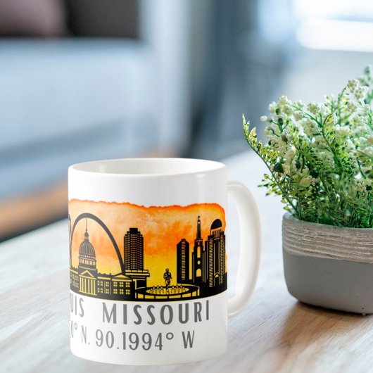 Mug Coordinates de St. Louis Skyline