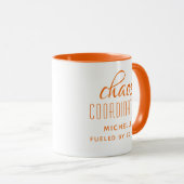 Mug Coordinateur Chaos Typographie Orange Personnalisé (Devant droit)