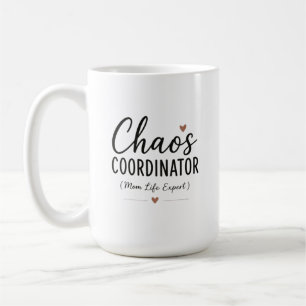 Mug Coordinateur de Chaos Drôle de Vie de Maman Typogr
