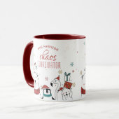 Mug Coordinateur du Chaos de Noël Café personnalisé (Devant gauche)