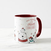 Mug Coordinateur du Chaos de Noël Café personnalisé (Devant droit)