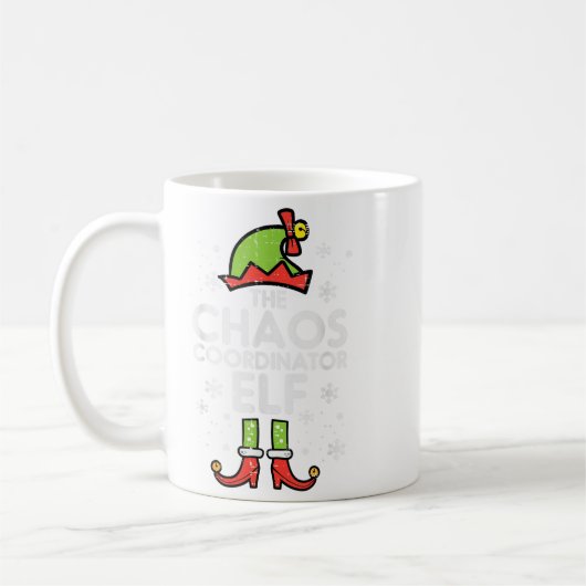 Mug Coordinateur du Chaos de Noël Elf Xmas Family Matc (Gauche)