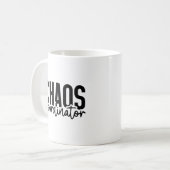 Mug Coordinateur du chaos - Drôle citation de vie de m (Devant gauche)