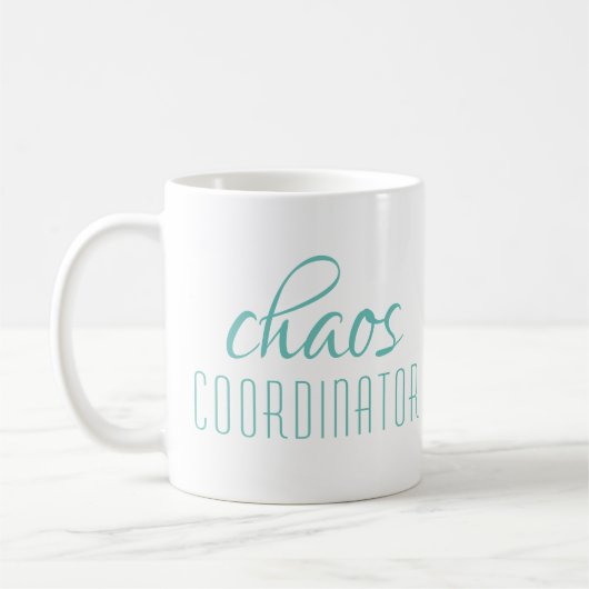 Mug Coordinateur du Chaos Script Turquoise (Gauche)