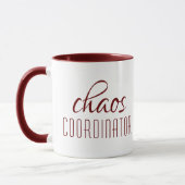 Mug Coordinateur du Chaos Texte typographique (Gauche)