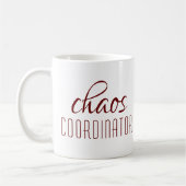 Mug Coordinateur du Chaos Texte typographique (Gauche)
