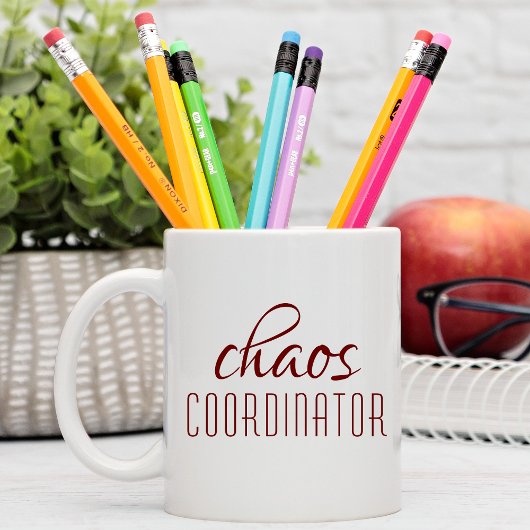 Mug Coordinateur du Chaos Texte typographique