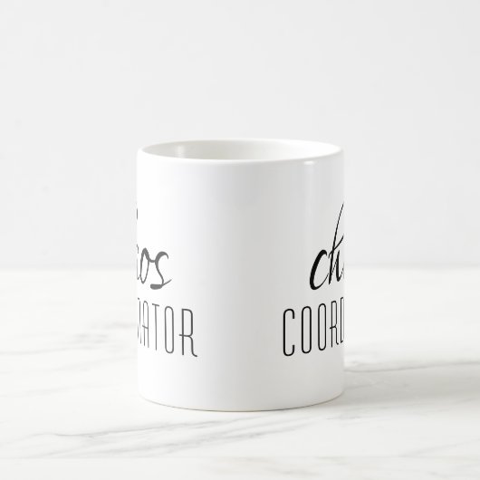 Mug Coordinateur du Chaos Texte typographique (Centre)