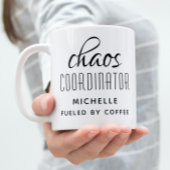 Mug Coordinateur du Chaos Typographie noire Personnali