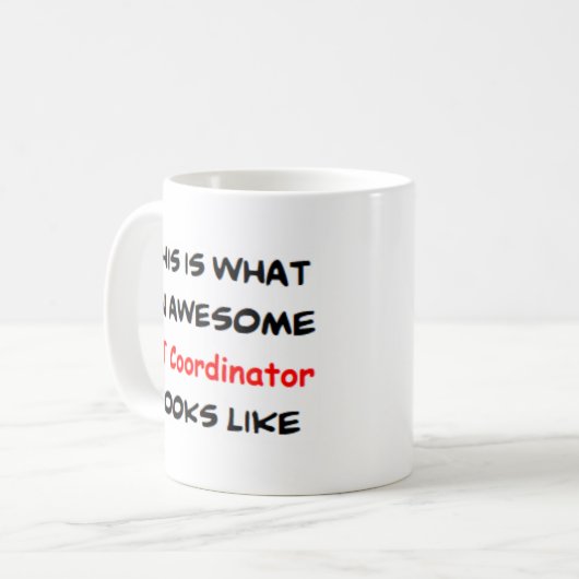 Mug coordinateur informatique, génial (Devant gauche)