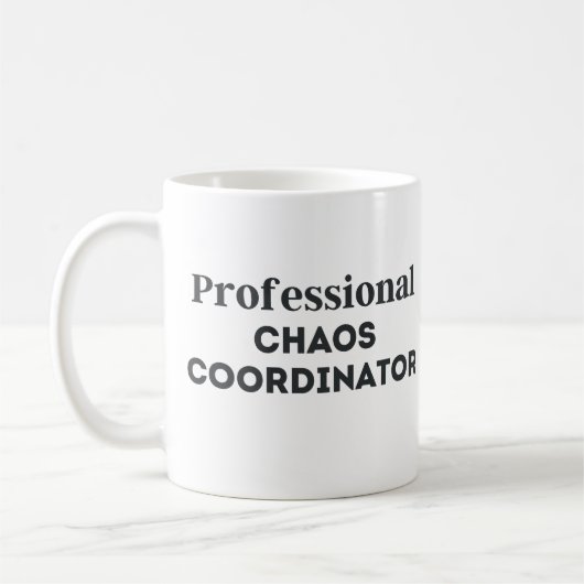 Mug Coordinateur professionnel du chaos (Gauche)
