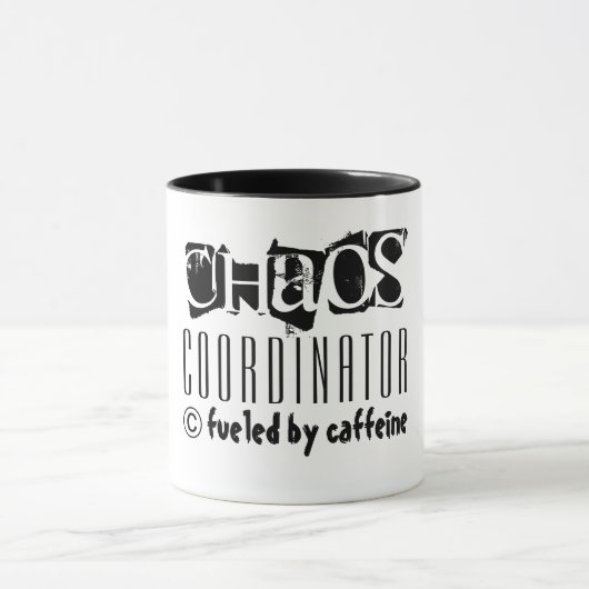 MUG COORDONNATEUR DE CHAOS REMPLI DE COMBUSTIBLE PAR (Centre)