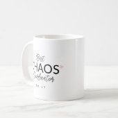 Mug Coordonnateur du chaos personnalisé (Devant gauche)