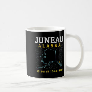 Mug Coordonnées Carte Juneau Alaska, Voyage