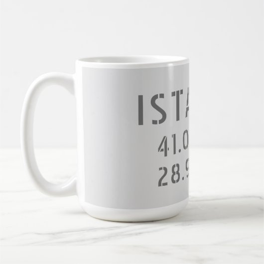 Mug Coordonnées de la latitude et de la longitude d'Is (Gauche)