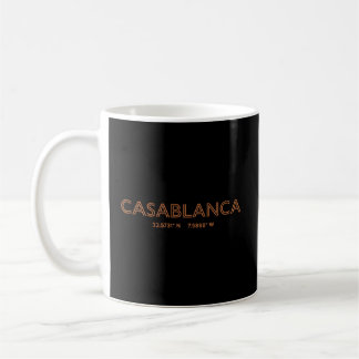 Mug Coordonnées de la ville marocaine de Casablanca
