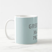 Mug Coordonnées de latitude et de longitude CN Greensb (Gauche)