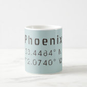 Mug Coordonnées de latitude et de longitude de Phoenix (Centre)