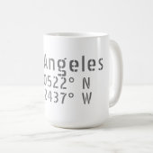 Mug Coordonnées de Los Angeles (Devant droit)