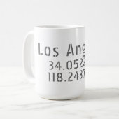 Mug Coordonnées de Los Angeles (Devant gauche)