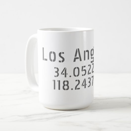 Mug Coordonnées de Los Angeles (Devant gauche)