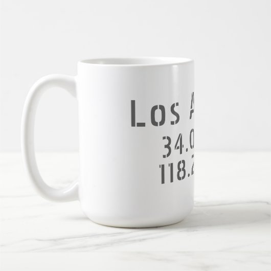 Mug Coordonnées de Los Angeles (Gauche)