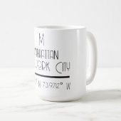 Mug Coordonnées de Manhattan New York City (Devant droit)
