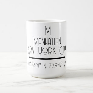 Mug Coordonnées de Manhattan New York City