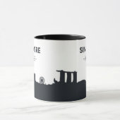 Mug Coordonnées de ville de Singapour, Chine | (Centre)