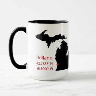 Mug Coordonnées GPS de Holland Michigan
