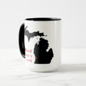 Mug Coordonnées GPS de Holland Michigan (Devant gauche)