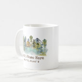 Mug Coordonnées personnalisées Rustiques Cabine Pinery (Devant gauche)