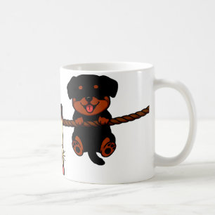 Mug Copains de corde : Chat calico, acrobate siamois &