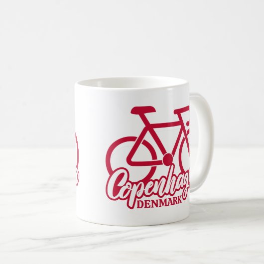 Mug Copenhague Danemark Cyclisme (Devant droit)