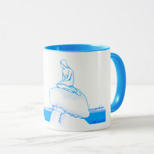 Mug Copenhague Danemark Élégant Classe Croquis Nostalg