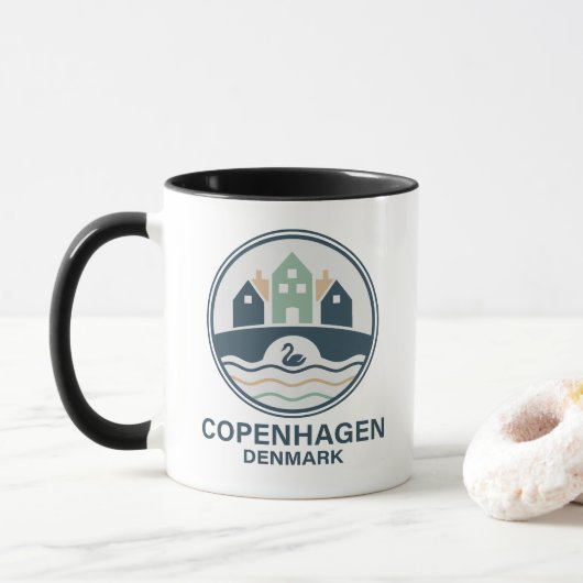 Mug Copenhague Danemark Europe (Avec donut)