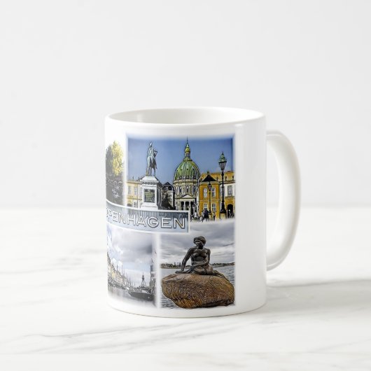 Mug Copenhague - Danemark - Mosaic - (Devant droit)