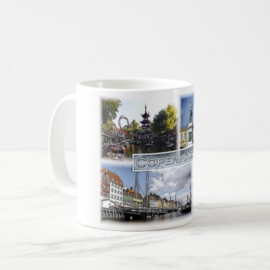 Mug Copenhague - Danemark - Mosaic - (Devant gauche)