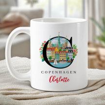 Copenhague Monogramme Lettre C Cadeau Personnalisé
