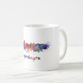 Mug Copenhague skyline in watercolor (Devant droit)