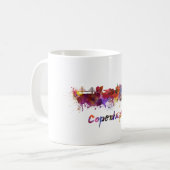Mug Copenhague skyline in watercolor (Devant gauche)